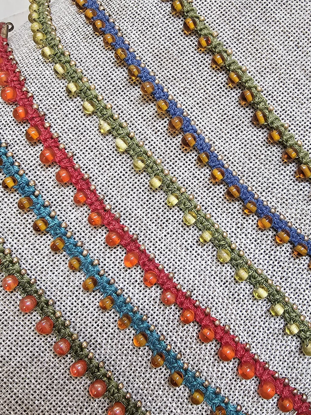 צמיד רגל 'גואה' חרוזים