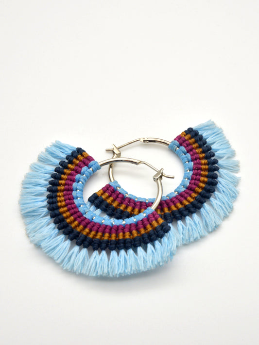 עגילי 'אפריקה' תכלת