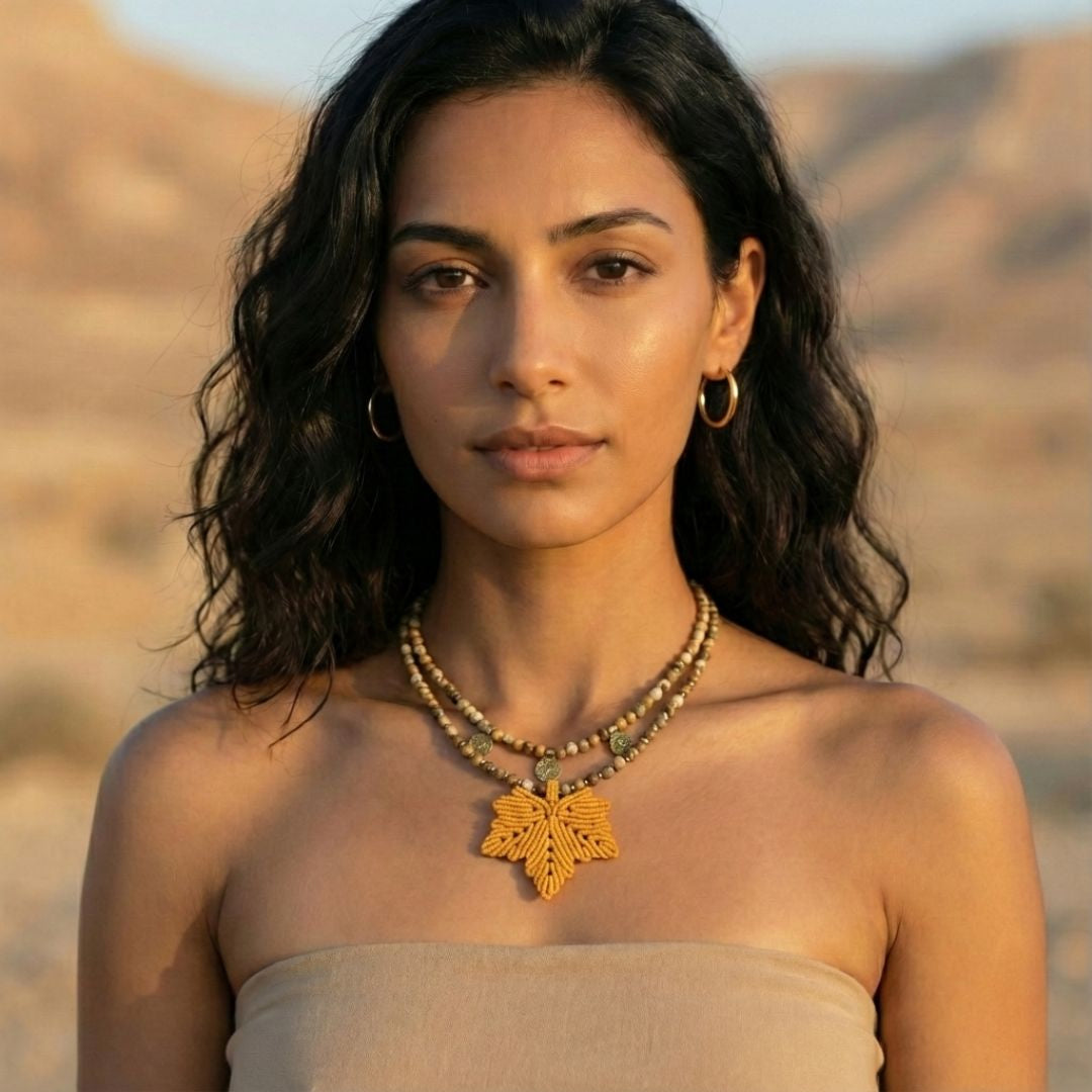 שרשרת 'אלה' עלה צהוב