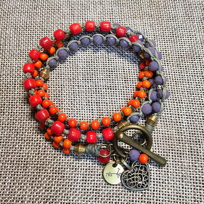 צמיד 'ברזיל' - תליון לב