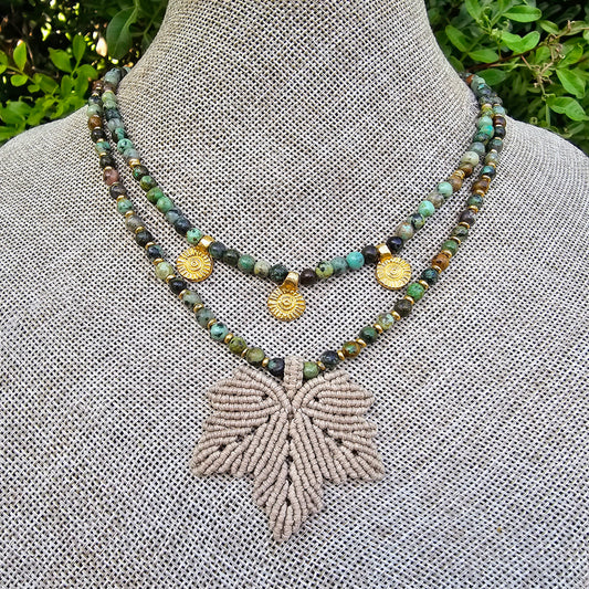 שרשרת 'אלה' טורקיז אפריקאי