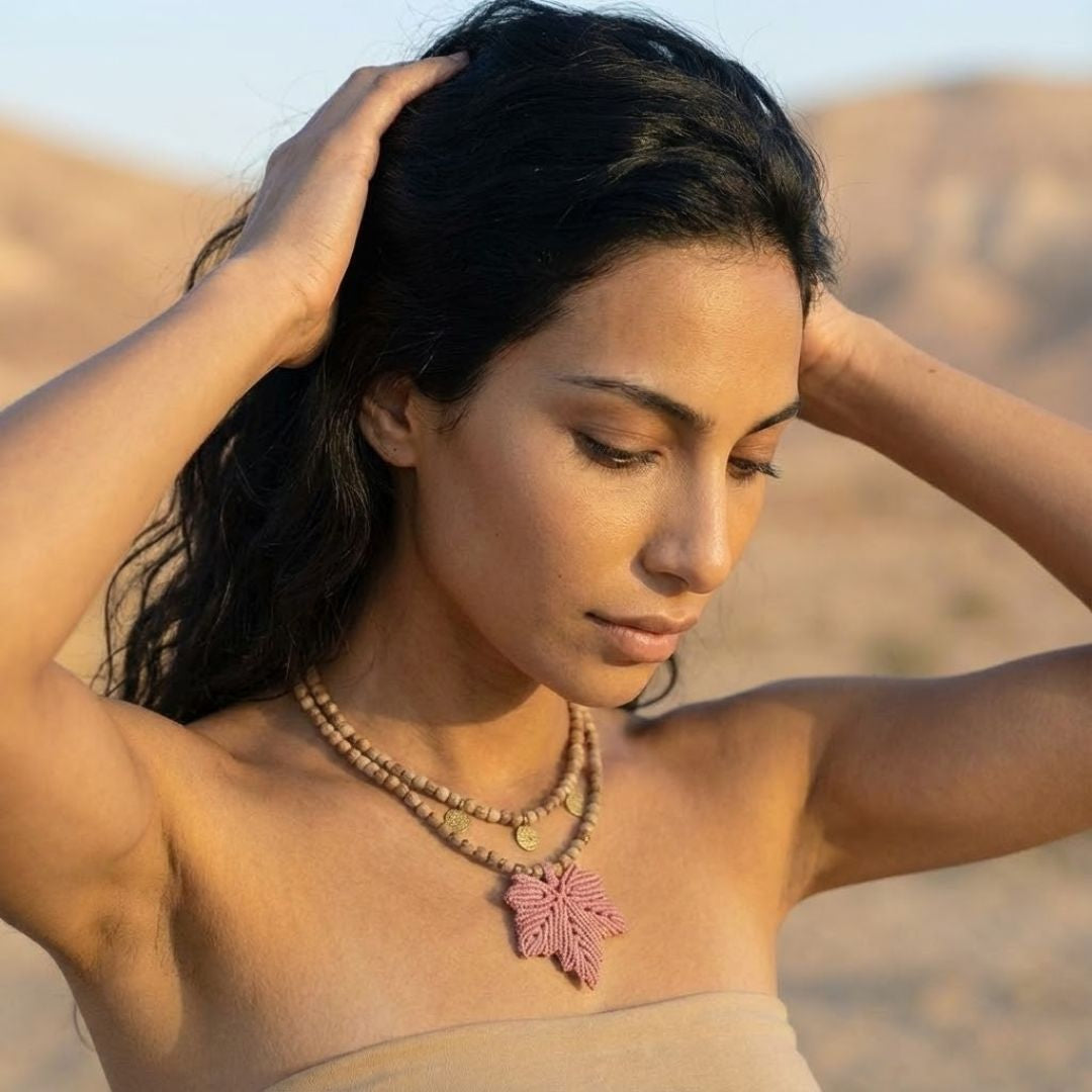 שרשרת 'אלה' ורוד עתיק