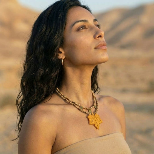 שרשרת 'אלה' עלה צהוב