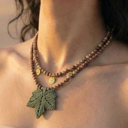 שרשרת 'אלה' ירוק מרווה