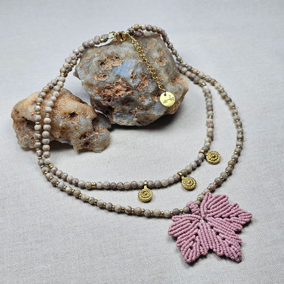 שרשרת 'אלה' ורוד עתיק