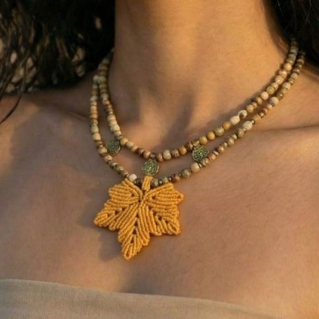 שרשרת 'אלה' עלה צהוב