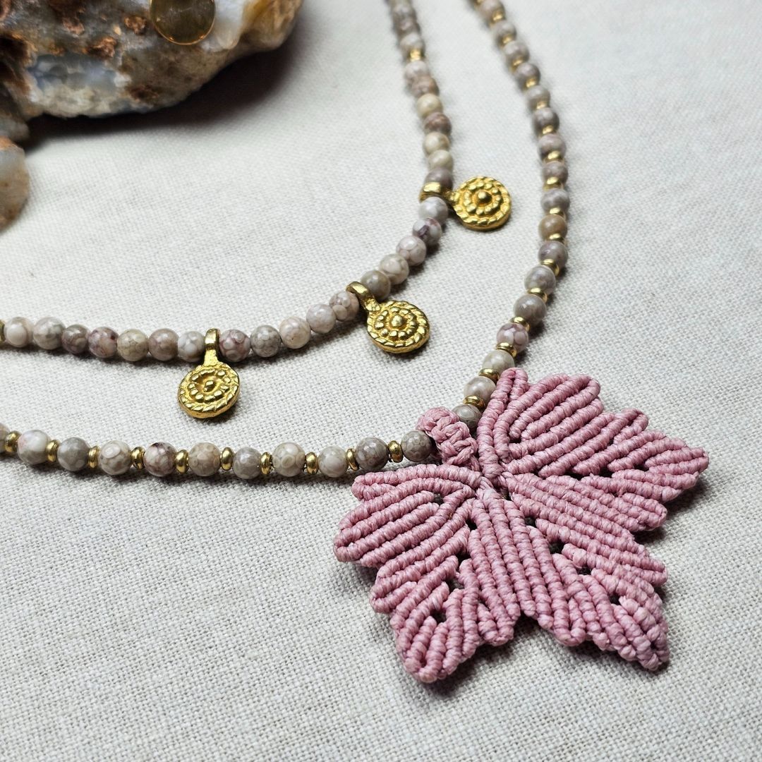 שרשרת 'אלה' ורוד עתיק