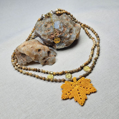 שרשרת 'אלה' עלה צהוב