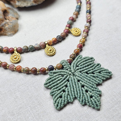 שרשרת 'אלה' ירוק מרווה