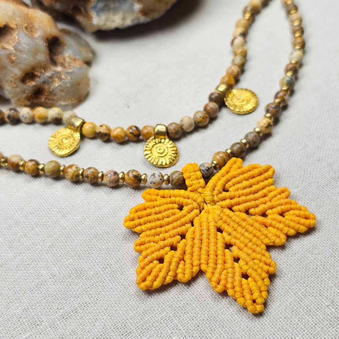 שרשרת 'אלה' עלה צהוב